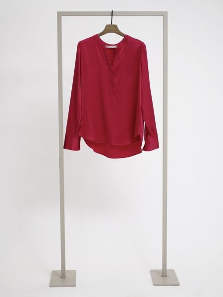 Seidenbluse cerise